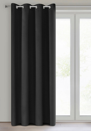 ZASŁONA GOTOWA NERISA 140 X 250 CM CZARNY