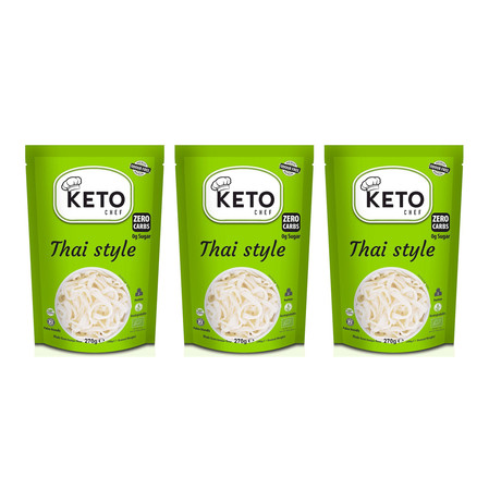 Zestaw: 3x Keto Chef Makaron Konjac Thai Style Bezglutenowy Bio 270g