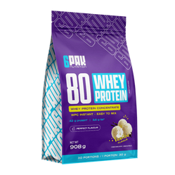 6PAK 80 WHEY PROTEIN odżywka białkowa WPC 908g smak vanilla