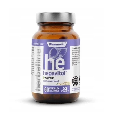 Pharmovit Herballine Hepavital na wsparcie wątroby 60 kaps.