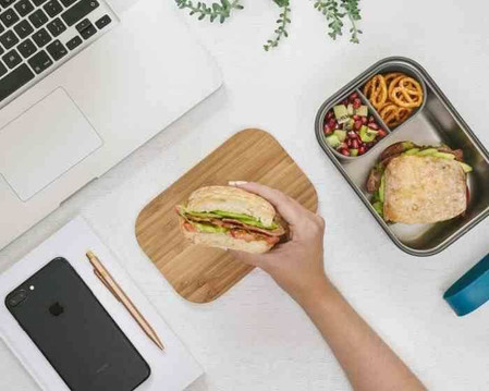 BB - Lunch box stalowy L, morski