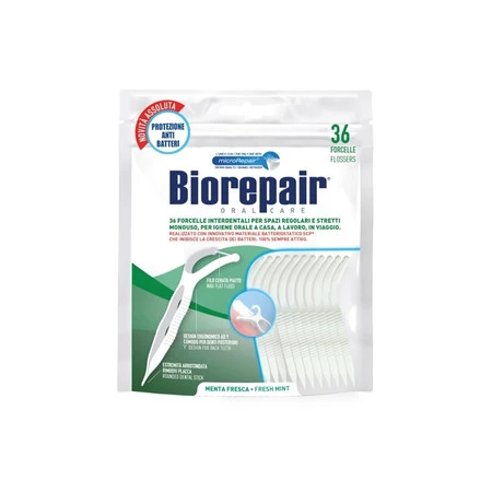 BLANX BIOREPAIR FLOSSER 36szt. Z PŁASKĄ NICIĄ WOSKOWANĄ