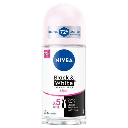 Black&White Invisible Clear antyperspirant w kulce 50ml