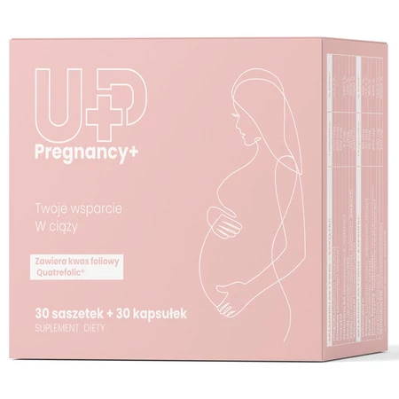 UP Health Pregnancy+ suplement diety dla wsparcia zdrowia kobiet w ciąży 30 saszetek + 30 kaps.