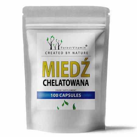 Forest Vitamin Miedź Chelatowana Glicynian Miedzi 2 mg 100 kaps.