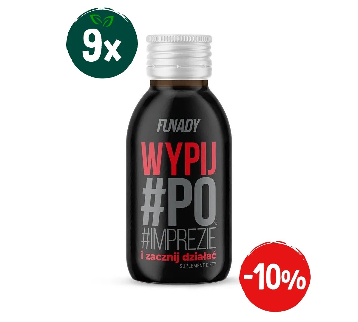 Zestaw: 9x FUNADY Wypij po Imprezie shot 100 ml - Nabea.pl