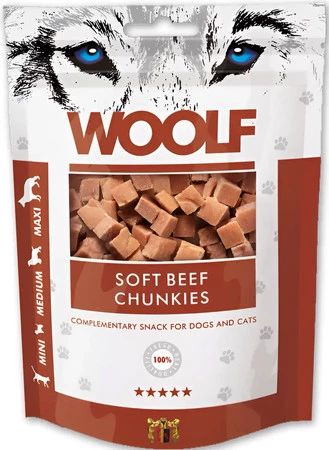 WOOLF Soft Beef Chunkies Kosteczki z Wołowiny 100g