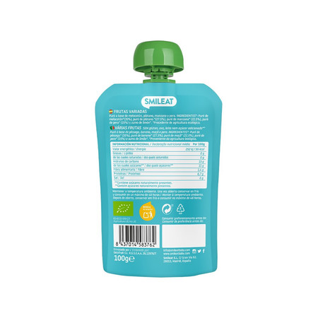 Smileat, BIO Mus wieloowocowy 6m+, 100g