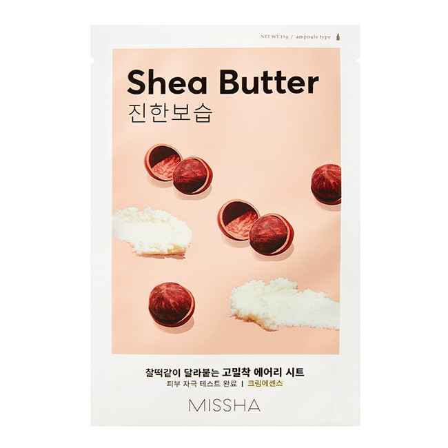 Airy Fit Sheet Mask nawilżająco-odżywcza maseczka w płachcie z masłem shea Shea Butter 19ml - Nabea.pl
