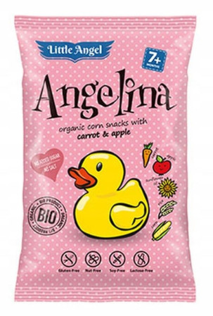  Little Angel − Angelina, chrupki kukurydziane mini marchew jabłko − 30 g