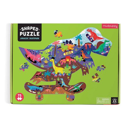 Mudpuppy Puzzle konturowe Jurajski Skatepark 75 elementów 5+