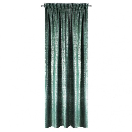 ZASŁONA GOTOWA D91 CYPR NA TAŚMIE 140 X 270 CM TURKUSOWY