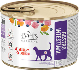 4VETS Natural GASTRO INTESTINAL dla kota 185g