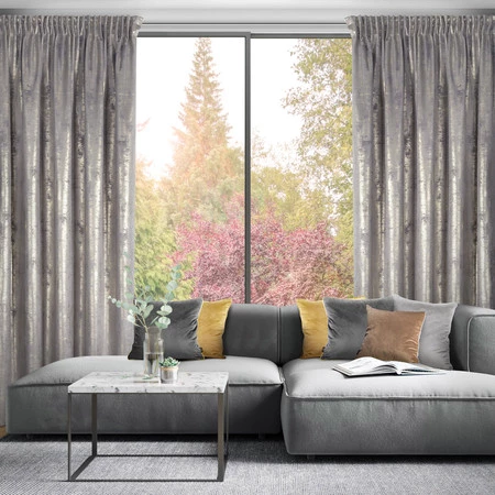 ZASŁONA GOTOWA RENIA NA TAŚMIE 140 X 270 CM STALOWY