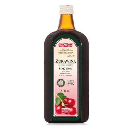 ŻURAWINA sok 100% 500ml bez cukru POLSKA RÓŻA