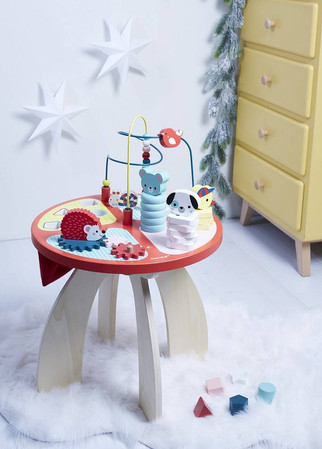 Janod Stolik edukacyjny duży drewniany Baby Forest