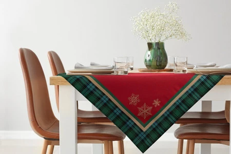 Obrus gobelinowy rozm.: 90 x 90 cm, kolor: czerwony