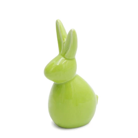 Ozdoba Wielkanocna, Figurka ceramiczna, kolor zielony, rozmiar 10 x 18 x 7 cm