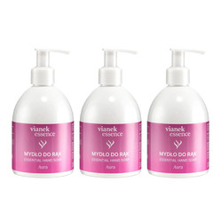 Zestaw: 3x Vianek Essence Mydło do rąk Aura 300ml