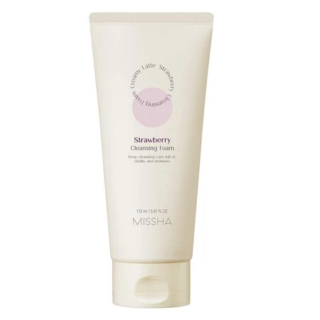 Creamy Latte Cleansing Foam kremowa pianka oczyszczająca do twarzy Strawberry 172ml