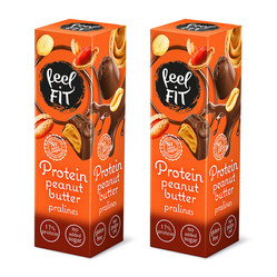 Zestaw 2x Praliny proteinowe z masłem orzechowym 33 g