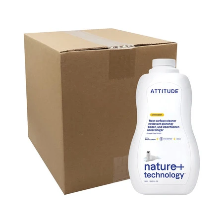 Attitude NATURE+, Płyn do mycia drewnianych podłóg oraz płytek o zapachu skórki cytrusowej, 1050 ml