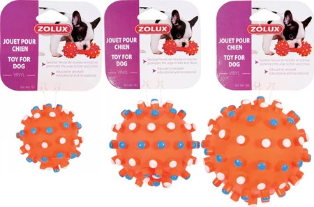 ZOLUX Zabawka winylowa Piłka z wypustkami dla psa 10cm