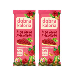 Zestaw: 2x Baton z nerkowców A'la Tarta malinowa bez dodatku cukru 35 g