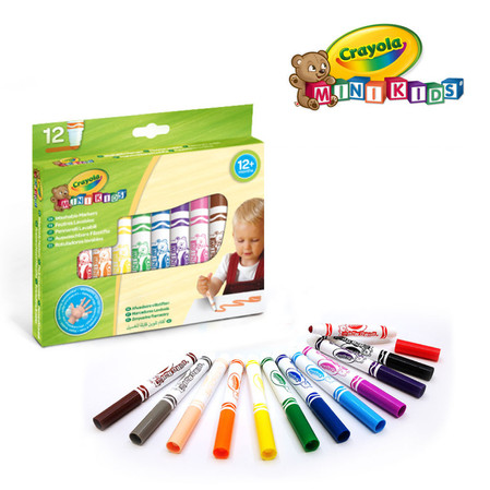 Flamastry zmywalne 12kol. Mini Kids 8325 Crayola
