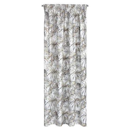 ZASŁONA GOTOWA RODOS NA TAŚMIE 140 X 270 CM BIAŁY