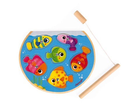 Janod Puzzle z magnesami Szybkie rybki z wędką