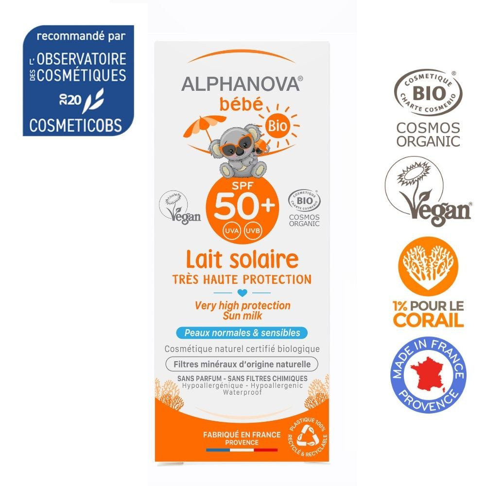 Alphanova Bebe, Przeciwsłoneczny Krem na słońce SPF 50+ SUN, 50g - Nabea.pl