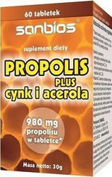 Sanbios − Propolis plus cynk i acerola − 60 tabl.