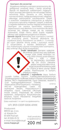 HAPPS - szampon pielęgnacyjny dla szczeniąt 200ml