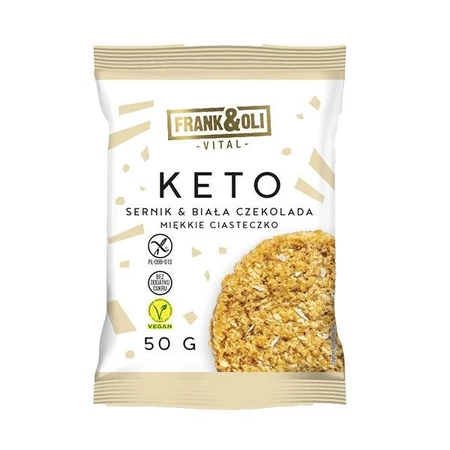 Ciasteczko KETO sernik i biała czekolada 50 g