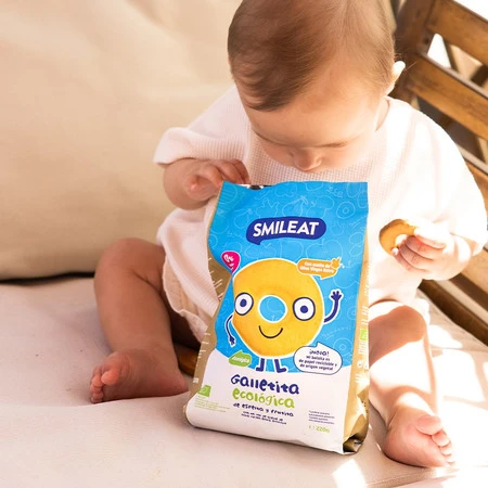 Smileat, BIO Herbatniki z orkiszu, jabłkowe 10m+, 220g