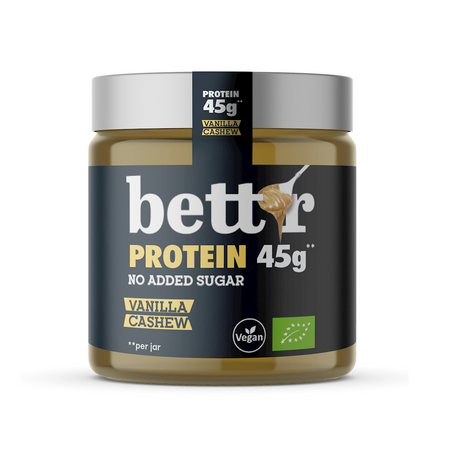 KREM PROTEINOWY Z ORZECHÓW NERKOWCA Z WANILIĄ BEZ DODATKU CUKRÓW BIO 250 g - BETT'R