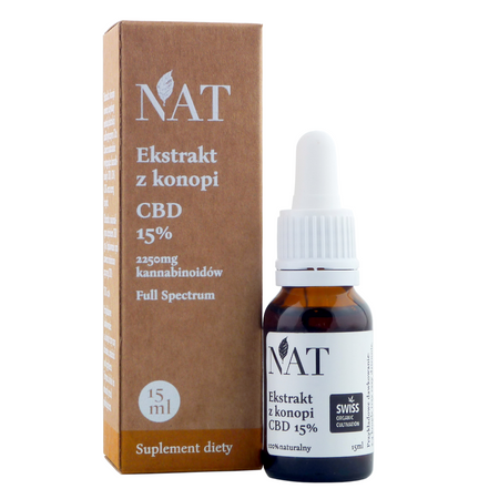 NAT Olejek - ekstrakt z konopi 15% CBD 15ml