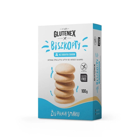 BISZKOPTY BEZ DODATKU CUKRÓW BEZGLUTENOWE 100 g - GLUTENEX