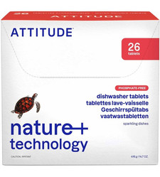 Attitude NATURE+, Naturalne tabletki do zmywarki, 26 szt.