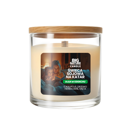 Big Nature Świeca sojowa na katar Ulga w oddechu 225g