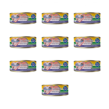 Zestaw 10x RENSKE Kitten chicken turkey - kurczak z indykiem karma dla kociąt (70g)