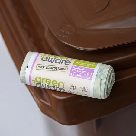 GreenAware, Kompostowalne worki na śmieci 140 L, 3 szt.