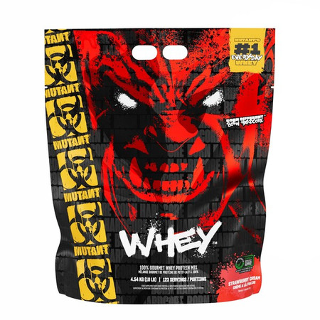 Mutant Whey odżywka białkowa: koncentrat, izolat, hydrolizat oraz fosfolipidy 4540 g smak truskawkowy mus