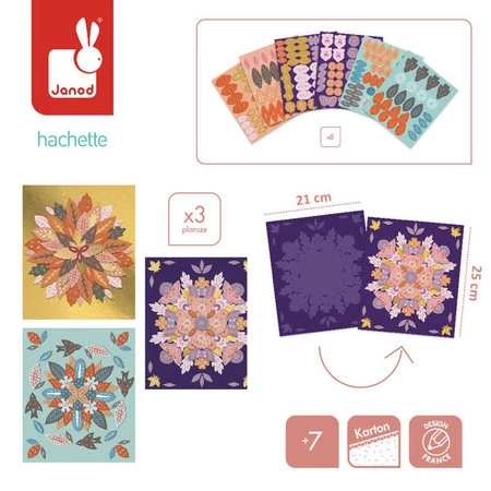 Janod Zestaw kreatywny Mandale Natura 7+