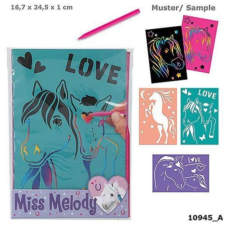 Zestaw kreatywny Magic Scratch koniki Miss Melody 10945A -