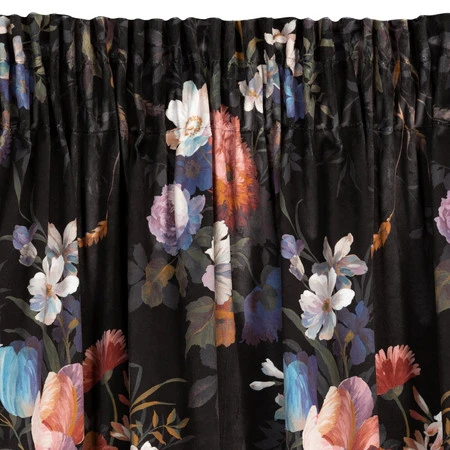 ZASŁONA GOTOWA KAREN NA TAŚMIE 140 X 270 CM CZARNY