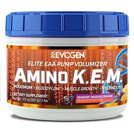 Evogen Amino K.E.M. EAA Aminokwasy 501 g smak pomarańcza