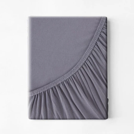 Prześcieradło Jersey3 90 x 200 x 25 cm, Ciemnostalowy