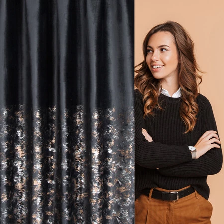 ZASŁONA GOTOWA MARIELA NA TAŚMIE 140 X 270 CM CZARNY